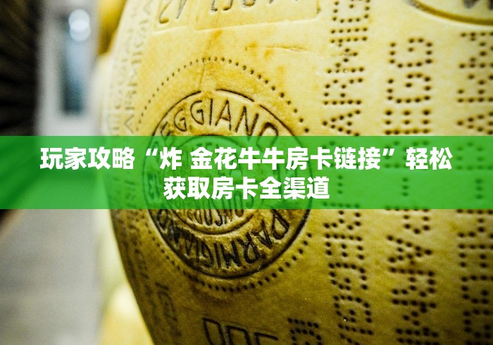 玩家攻略“炸 金花牛牛房卡链接”轻松获取房卡全渠道